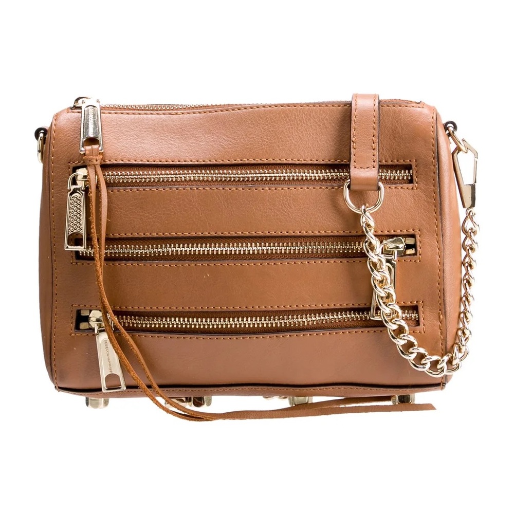 Rebecca Minkoff Tan Cross- Body Purse with Zippers